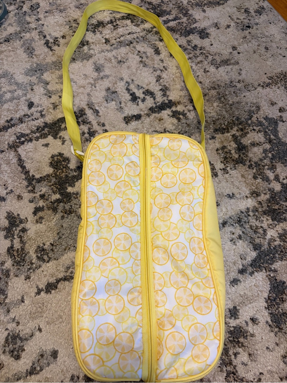 Yellow Citrus Print Crossbody cooler